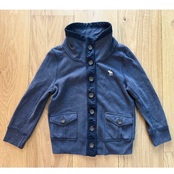 Abercrombie & Fitch Women's Y2K/Vintage Fleece Mock Neck Cardigan Sweatshirt - Picture 1 of 7